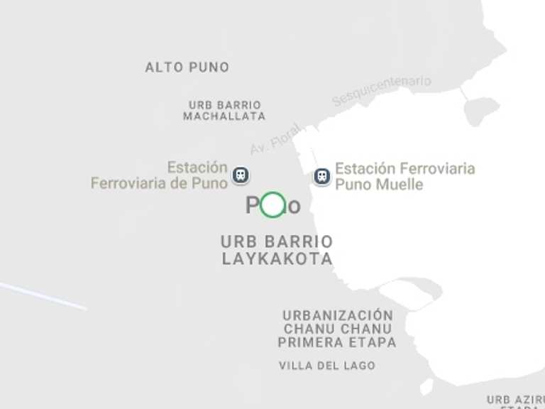 Map of 1-Day Puno Tour with 1 destination visits for the trip: Aramu Muro and Cemetery of Molloco