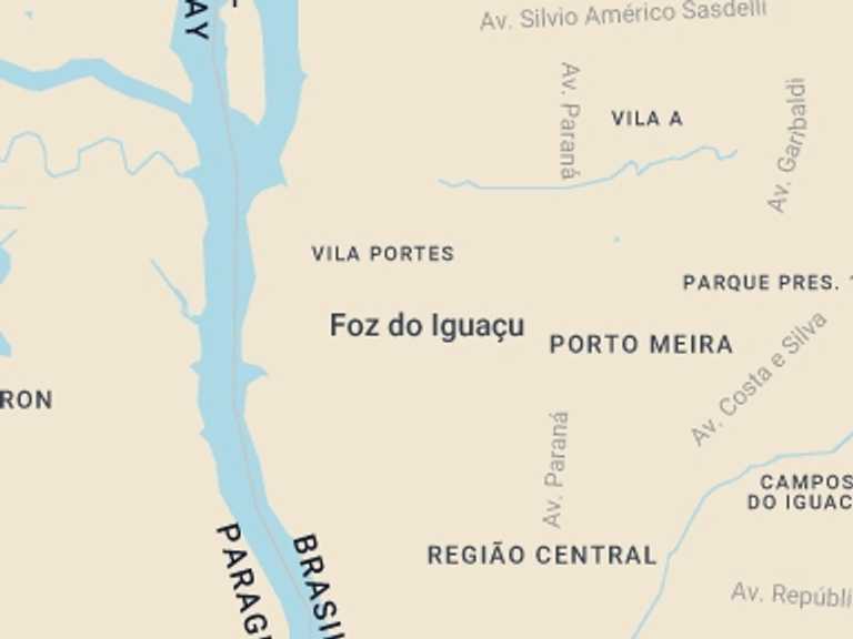 Map itinerary of Foz Do Iguacu Tour in Spring with 1 destination visits for the trip: By Night Iguazú