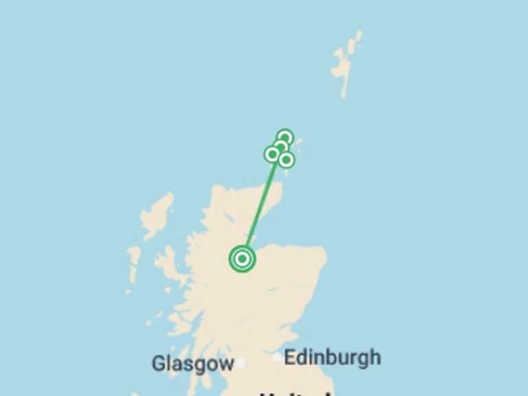 Map of a Art and architecture Tour with 5 destination visits for the trip: Walking Scotland’s Orkney Islands