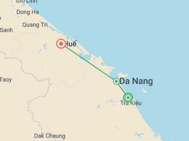 Map of Asia Tour with 3 destination visits for the trip: Ride Vietnam