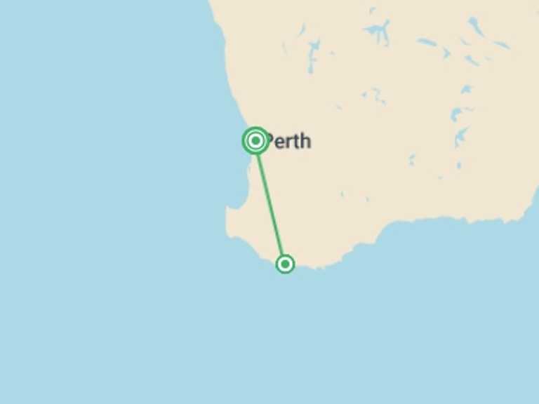 Map of Oceania Tour with 2 destination visits for the trip: Hike the Bibbulmun Track: Albany to Denmark