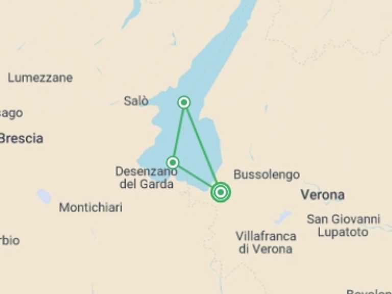 Map of a Sightseeing Tour with 1 destination visits for the trip: Discovering Verona