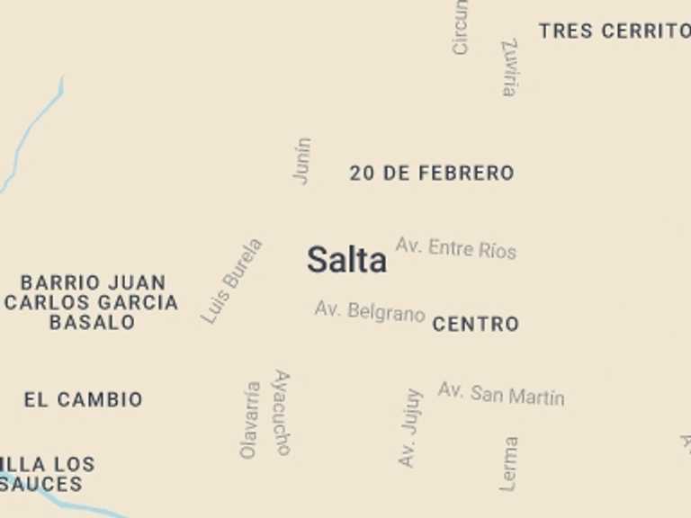 Map of South America Rafting Tour with 1 destination visits for the trip: Juramento River Rafting from Salta