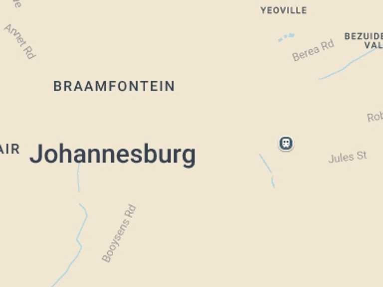 Map itinerary of Johannesburg Tour in October 2026 with 2 destination visits for the trip: 1 Day's Safari in Pilanesberg National Park