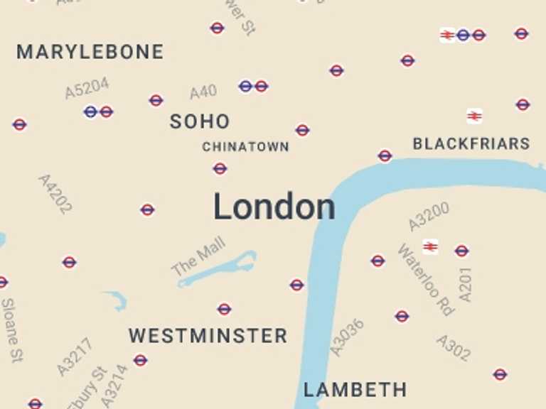 Map of London Tour with 1 destination visits for the trip: Best Bits of London in a British Classic car