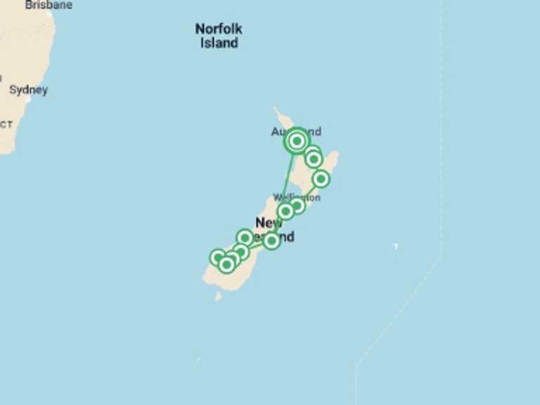 Map of Auckland Local culture Tour with 12 destination visits for the trip: The Long White Cloud