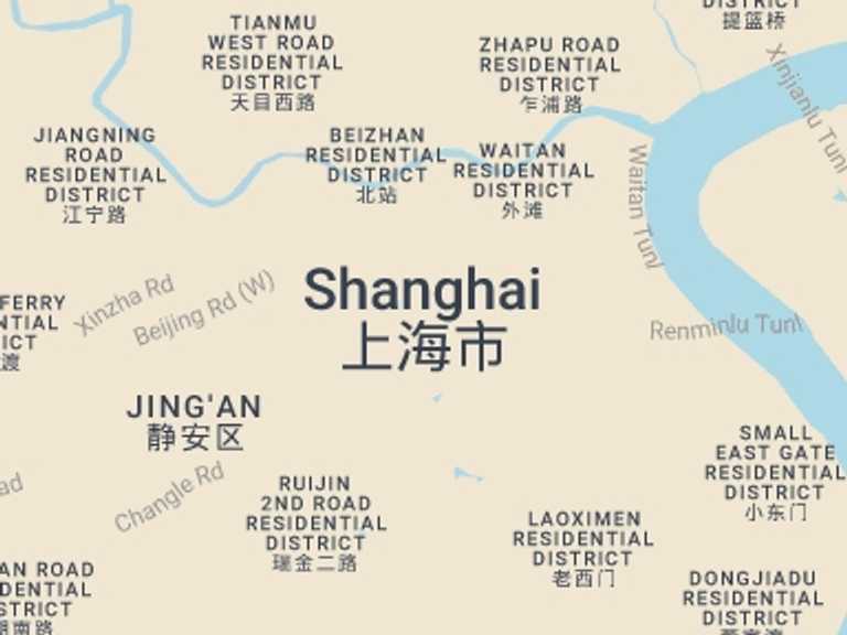 Map itinerary of China Tour in July 2027 with 1 destination visits for the trip: Private City Tour of Shanghai