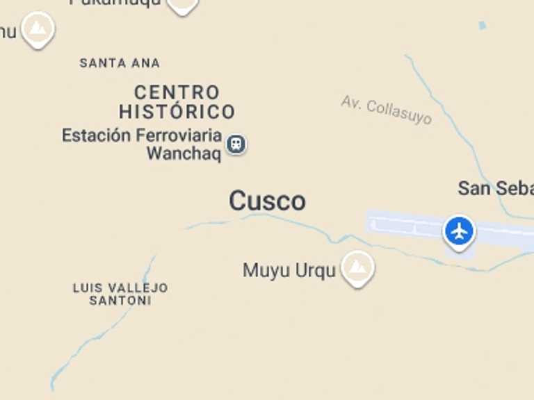 Map itinerary of South America Tour in September 2026 with 1 destination visits for the trip: Machu Picchu Full Day Tour from Ollantaytambo - Train Expedition or The Voyager