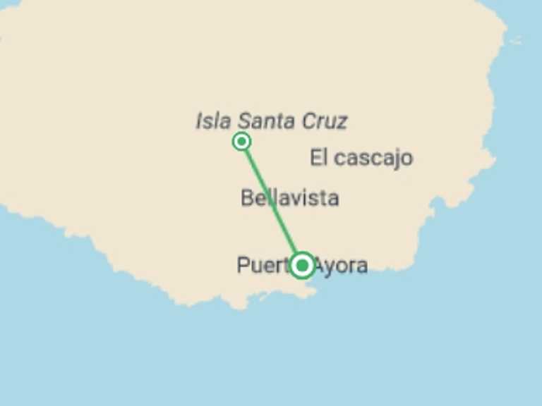 Map itinerary of South America Tour in February 2027 with 2 destination visits for the trip: 4-day Wildlife & Wonders Of Galapagos