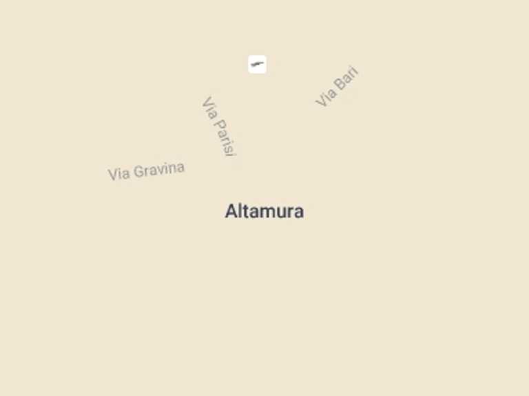 Map itinerary of Italy Tour in August 2027 with 2 destination visits for the trip: Discover altamura: bread tour tasting