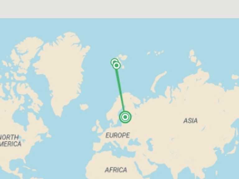 Map of Finland Tour with 1 destination visits for the trip: Svalbard Explorer: Best of High Arctic Norway