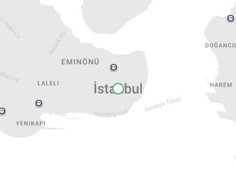 Map itinerary of Turkey Tour in September 2025 with 1 destination visits for the trip: Istanbul Bosphorous Half Day Group Tour