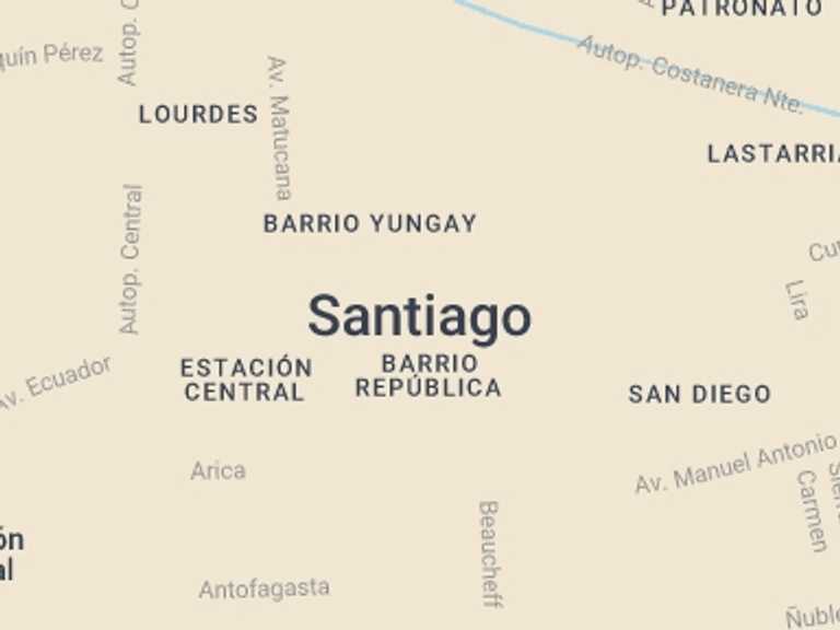 Map itinerary of Chile Tour in March 2026 with 1 destination visits for the trip: Andes Day Hike - in National Park Yerba Loca