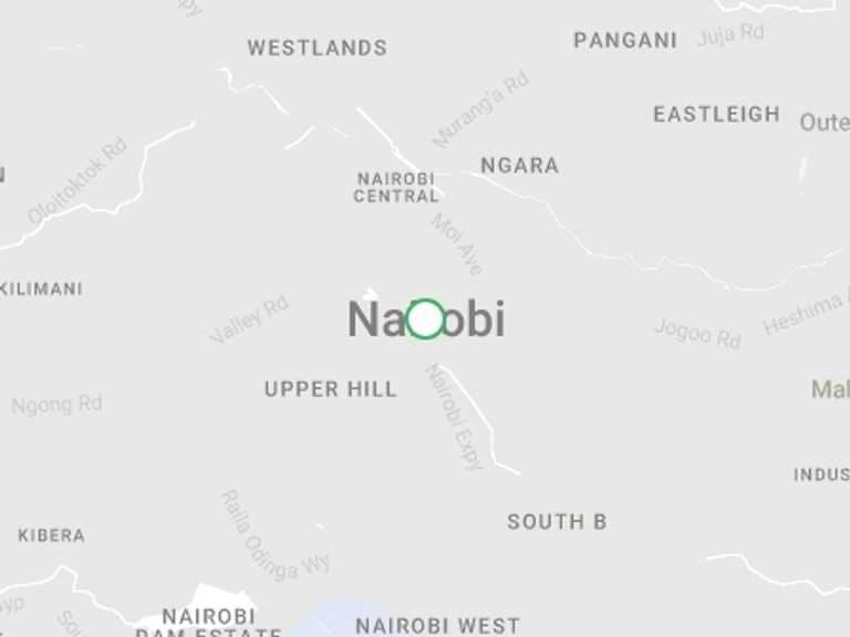 Map of Kenya Tour with 2 destination visits for the trip: One-day Masai Mara Fly-in Safari