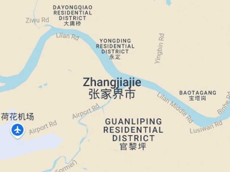Map itinerary of China Tour in July 2027 with 2 destination visits for the trip: One Day Zhangjiajie Mini Group Tour to Grand Canyon