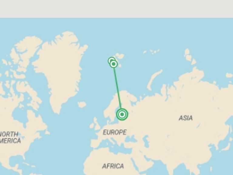 Map of Finland Tour with 3 destination visits for the trip: Svalbard Explorer: Best of High Arctic Norway