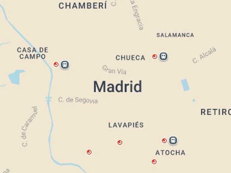 Map itinerary of Spain Tour in February 2026 with 1 destination visits for the trip: Secret Madrid