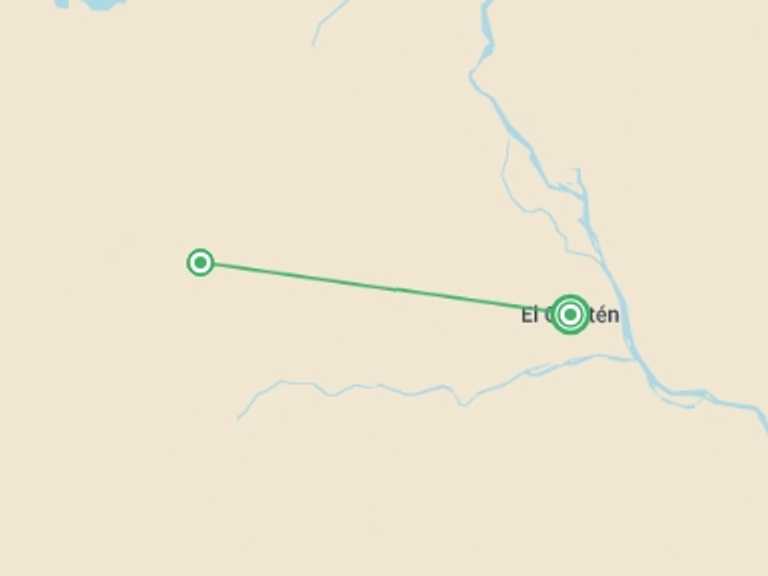 Map itinerary of South America Tour in March 2027 with 2 destination visits for the trip: 4-day El Chaltén, The Heart Of Patagonia, French-speaking Guide