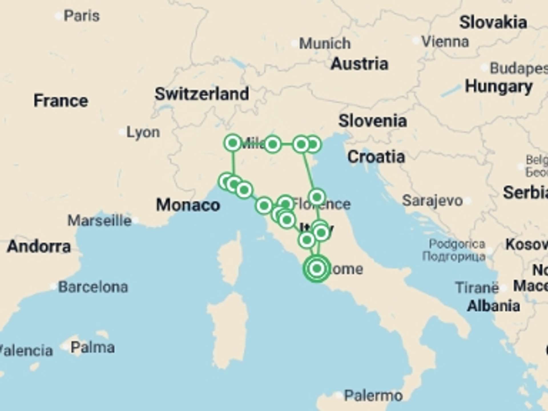 Italy 13-Day tours