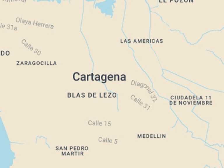 Map of Colombia Tour with 1 destination visits for the trip: Cartagena: Dinner and Carriage Ride in Walled City