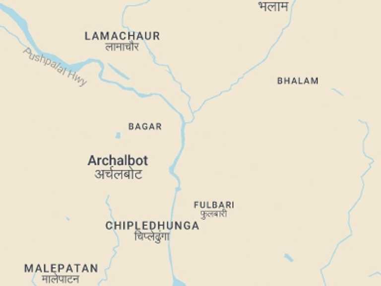 Map of 1-Day South Asia Tour with 1 destination visits for the trip: Pokhara Sightseeing Local Bus 2026
