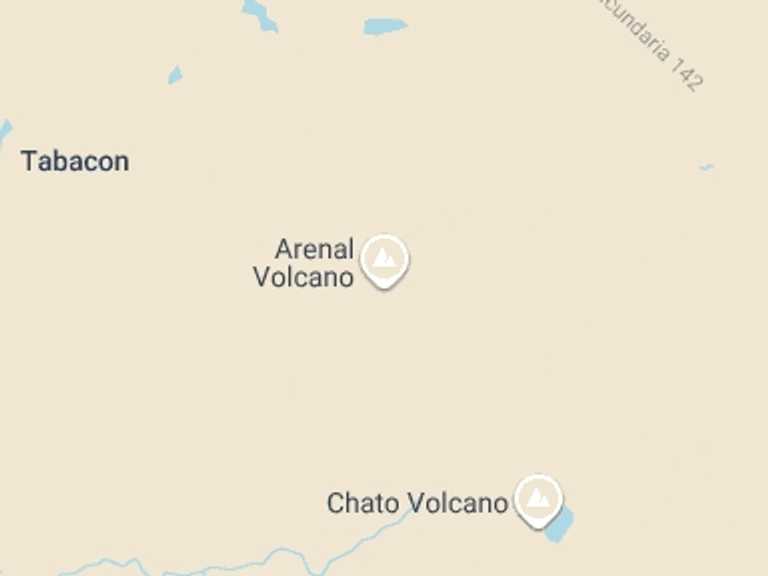 Map of Costa Rica Tour with 1 destination visits for the trip: Sky Tram- Sky Trek And Sky Walk From Arenal