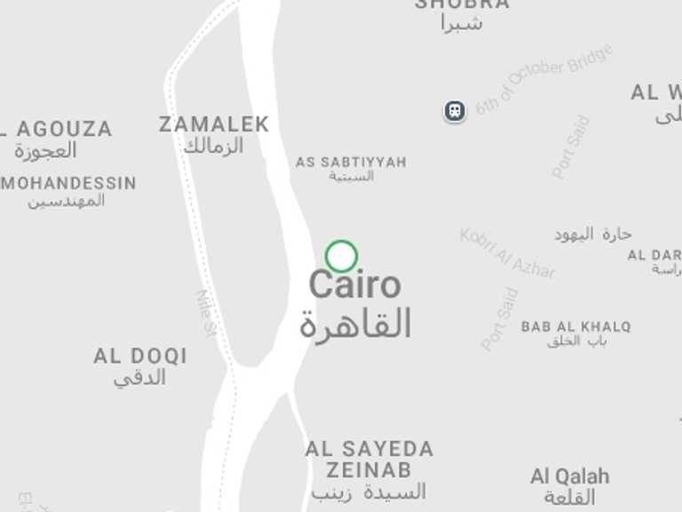 Map itinerary of Cairo Tour in September 2027 with 1 destination visits for the trip: Half Day Tour of Giza Pyramid and the Sphinx