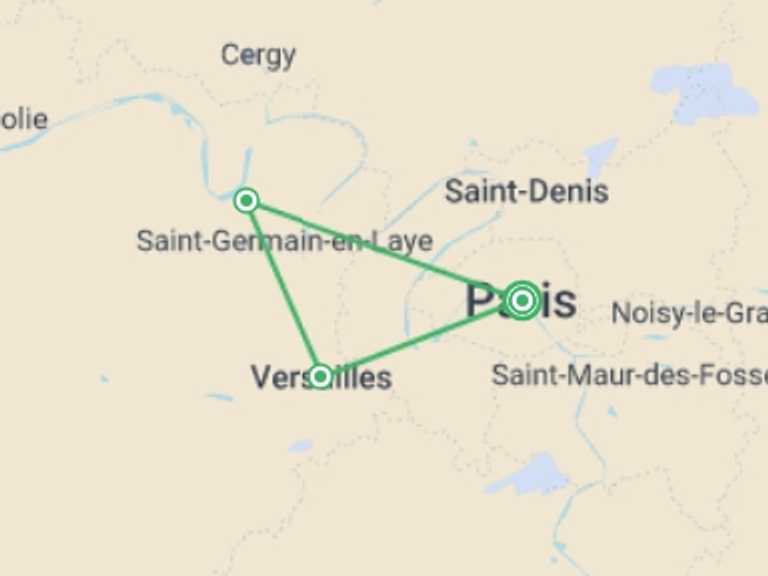 Map of Mediterranean Tour with 2 destination visits for the trip: Gourmet cruise on the Seine - Meal designed by Pierre Gagnaire, 3 Michelin stars - A culinary escape between flavors and heritage (port-to-port cruise)
