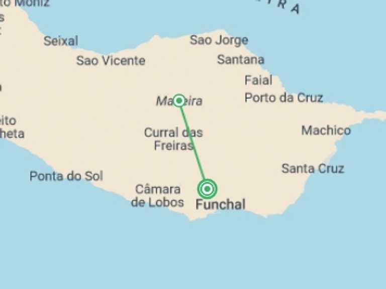 Map of Europe Tour with 2 destination visits for the trip: Madeira Island Escape - Small Group