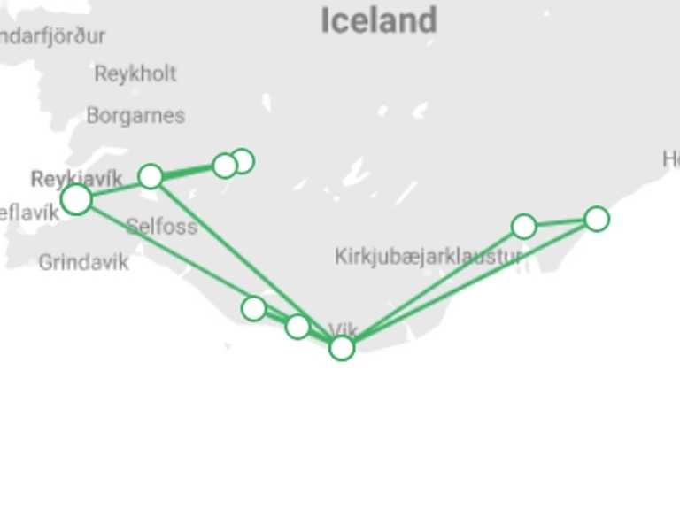 Map of Europe Explorer Tour with 2 destination visits for the trip: Discover The Magical Northern Lights 