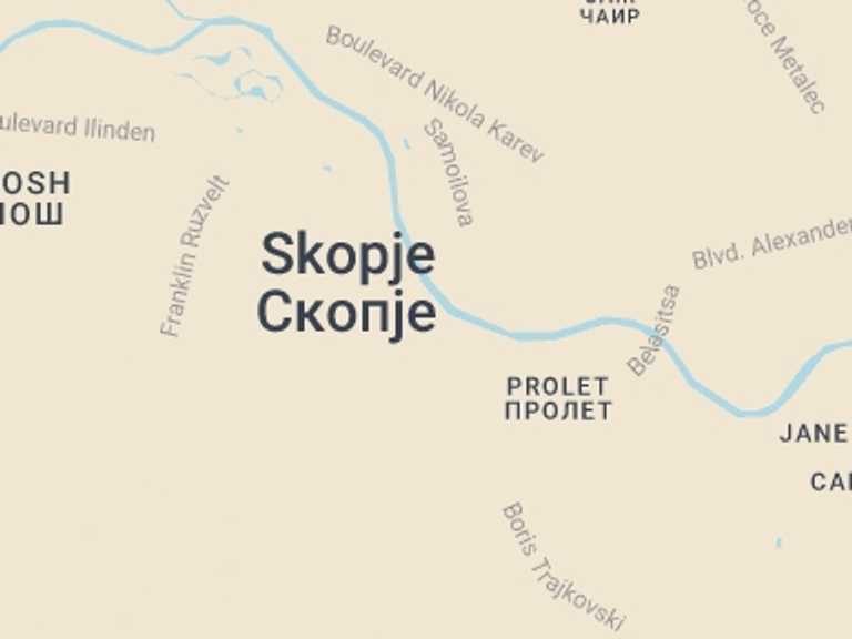 Map of Ohrid Tour with 2 destination visits for the trip: Ohrid & Ohrid Lake private tour from Skopje