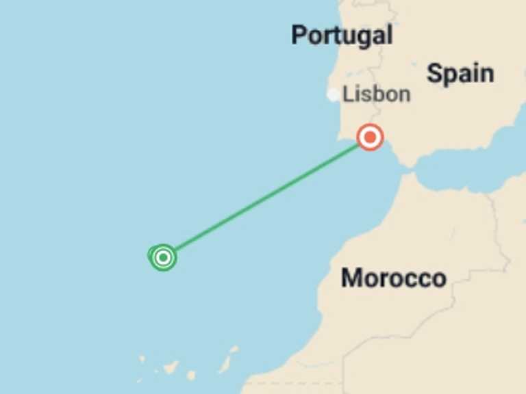 Map of Europe Tour with 5 destination visits for the trip: Hiking in Madeira