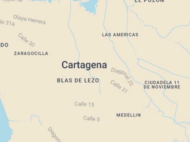 Map of Colombia Tour with 1 destination visits for the trip: Cartagena: Dinner and Carriage Ride in Walled City