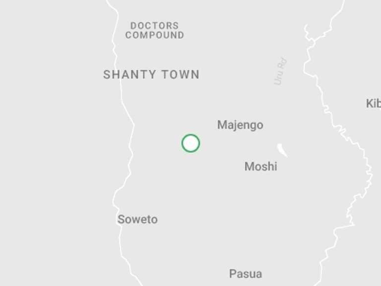 Map itinerary of Moshi Tour in May 2027 with 2 destination visits for the trip: Cycle Kilimanjaro Shira Plateau