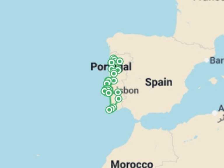 Map of Europe Chill out Tour with 6 destination visits for the trip: Best of Portugal