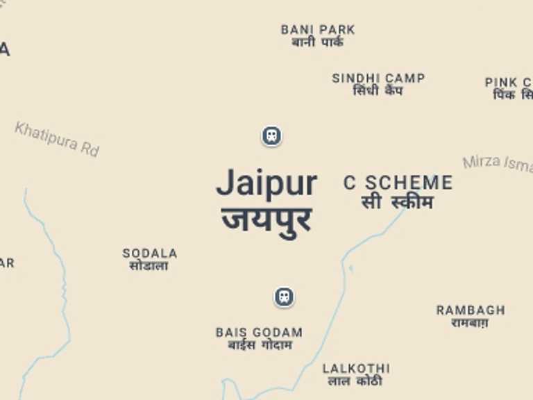 Map itinerary of India Tour in September 2027 with 1 destination visits for the trip: Private Full-Day Tour of Jaipur 