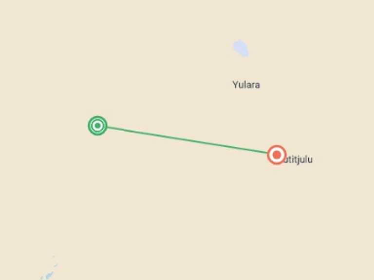 Map itinerary of Australia Tour in January 2026 with 3 destination visits for the trip: Uluru and Kata Tjuta Experience