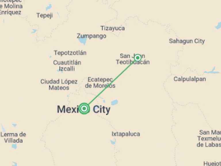 Map of a Art and architecture Tour with 1 destination visits for the trip: A Taste Of Mexico City, City Break