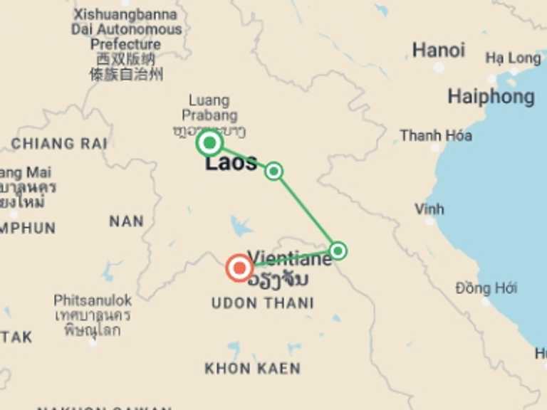 Map of a Eco Tour with 4 destination visits for the trip: 5 Days | Caves and Mysteries