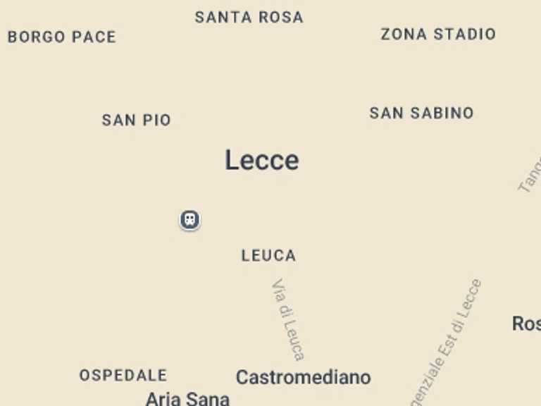 Map itinerary of Italy Tour in August 2027 with 2 destination visits for the trip: Visit lecce, the florence of the south italy