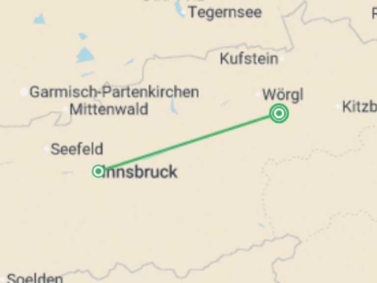 Map of Europe Tour with 1 destination visits for the trip: Active Austrian Alps