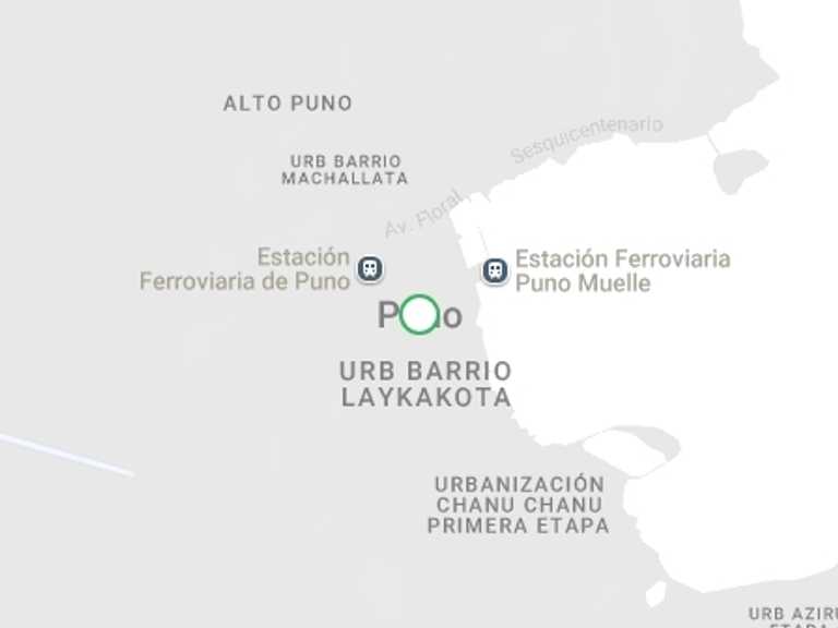 Map of Peru Tour with 1 destination visits for the trip: Puno Airport Arrival Shared Transfer - Lake Hotels