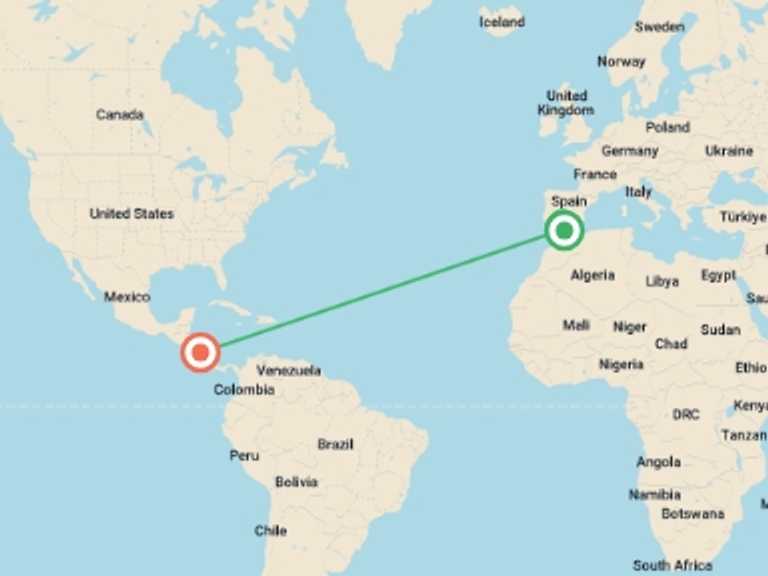 Map itinerary of Europe Tour in Summer with 4 destination visits for the trip: Awesome Andalucia - 8 days