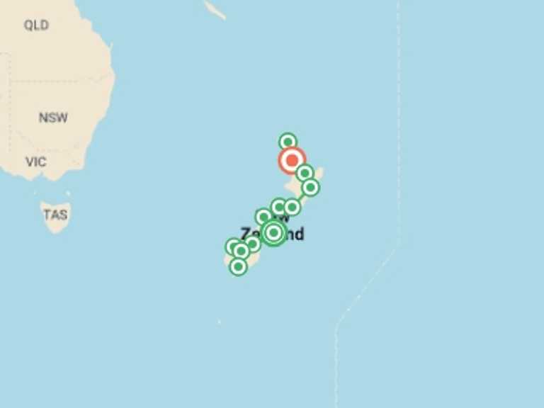 Map of New Zealand Local culture Tour with 12 destination visits for the trip: Spirit of New Zealand
