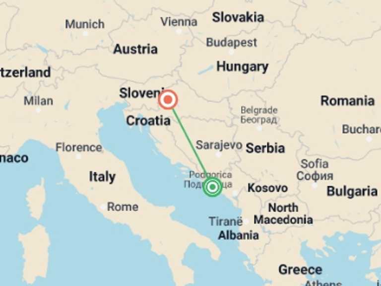 Map itinerary of Zagreb Tour in October 2026 with 2 destination visits for the trip: Dubrovnik And Zagreb, Private Tour