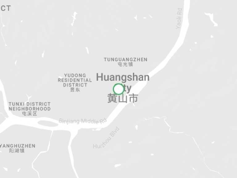Map itinerary of China Tour in July 2027 with 1 destination visits for the trip: Mount Huangshan One Day Group Tour