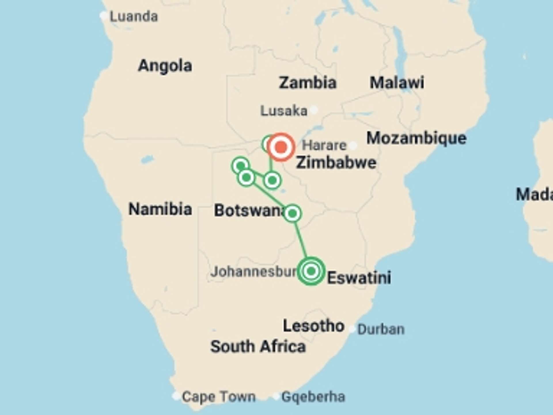 Victoria Falls 8-Day tours