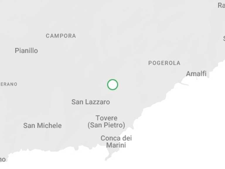 Map itinerary of Italy Tour in August 2027 with 1 destination visits for the trip: Amalfi coast tour: positano, amalfi, ravello