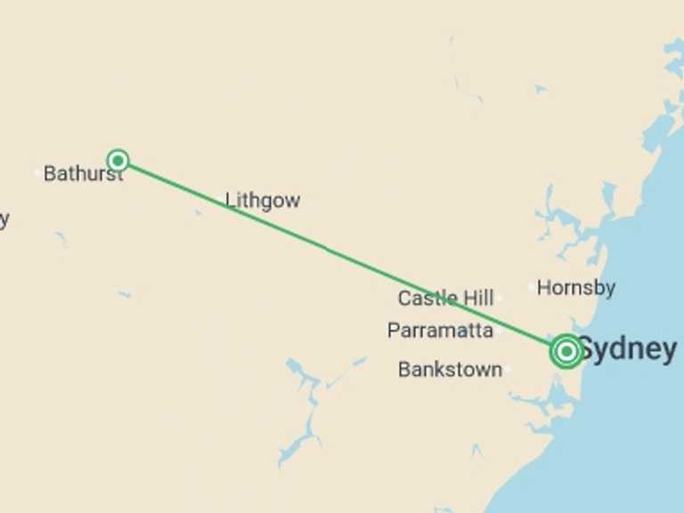 Map of Oceania Tour with 3 destination visits for the trip: Best of Sydney & Blue Mountains
