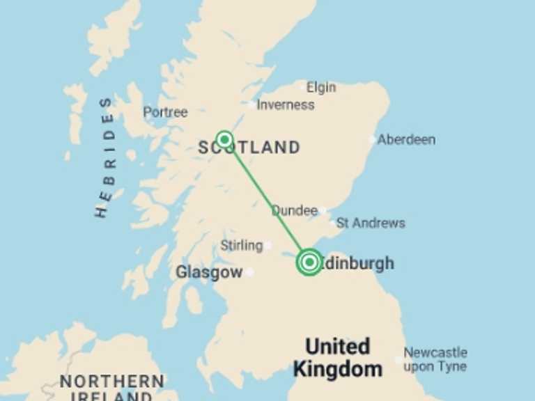 Map itinerary of Europe Tour in May 2026 with 2 destination visits for the trip: Steam Train Express - 2 days
